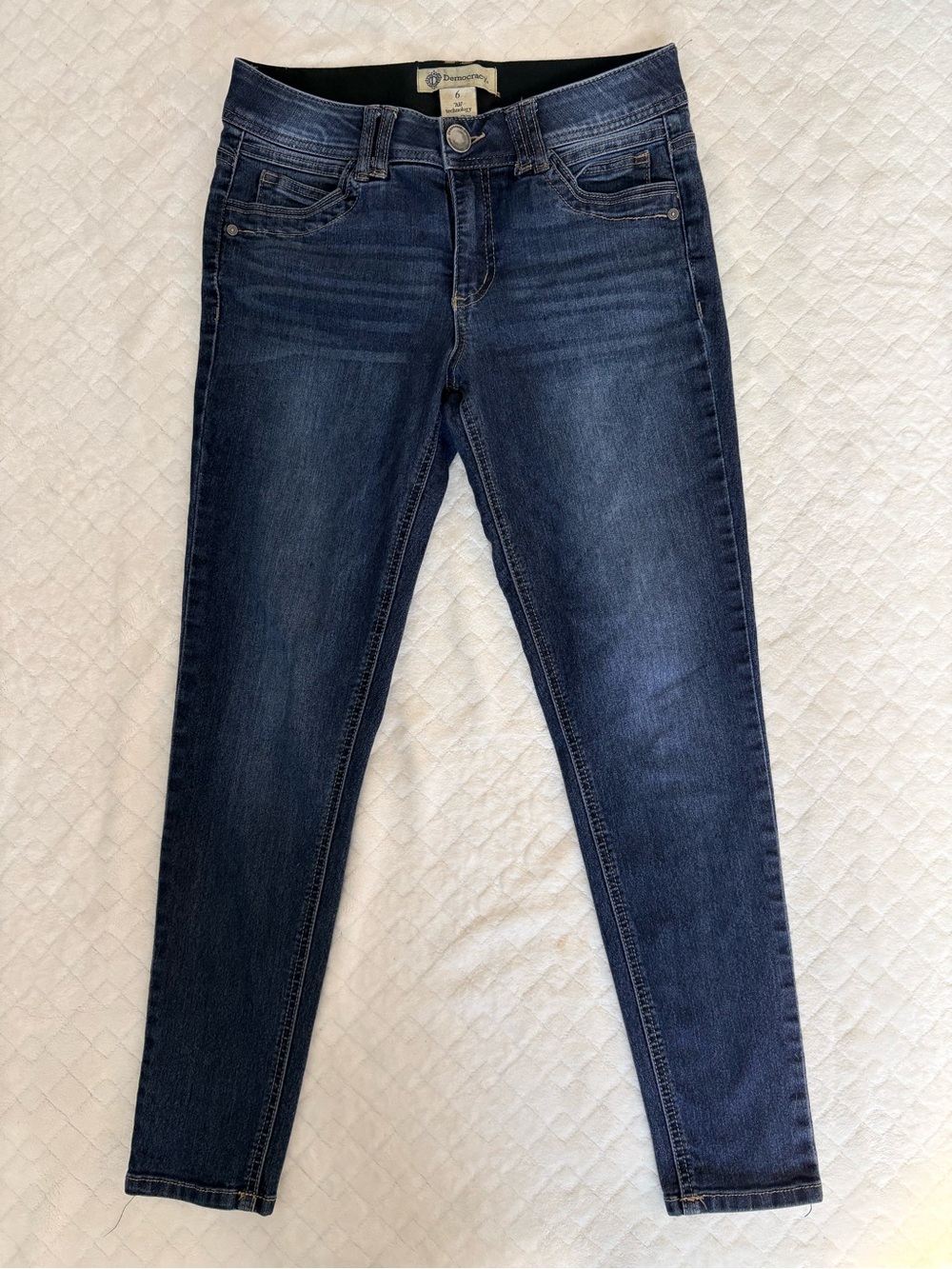 Democracy Ab Solution Jeans Size 6 Dark Wash Stretch Denim Mid Rise Skinny